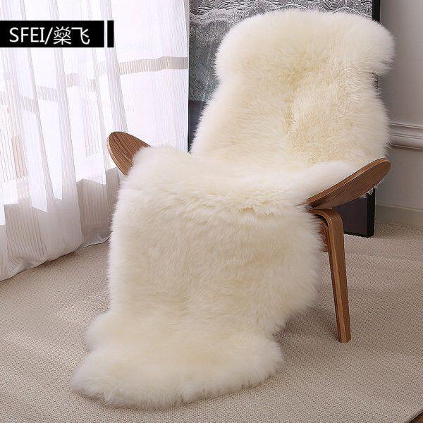 皮毛一体纯羊毛椅子垫沙发垫整张羊皮毛毛垫休闲椅坐垫单椅坐垫