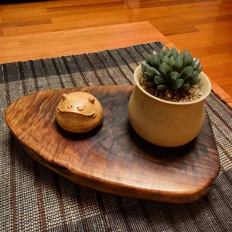 北美黑胡桃木干泡台实木茶几飘.窗桌子原木