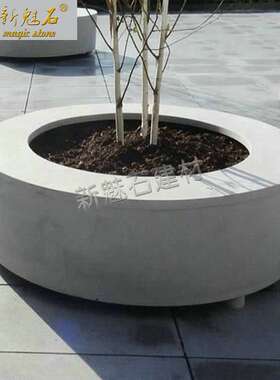 GRC混凝土休闲椅座椅围树休息凳 广场公园学校户外的异型水泥坐凳