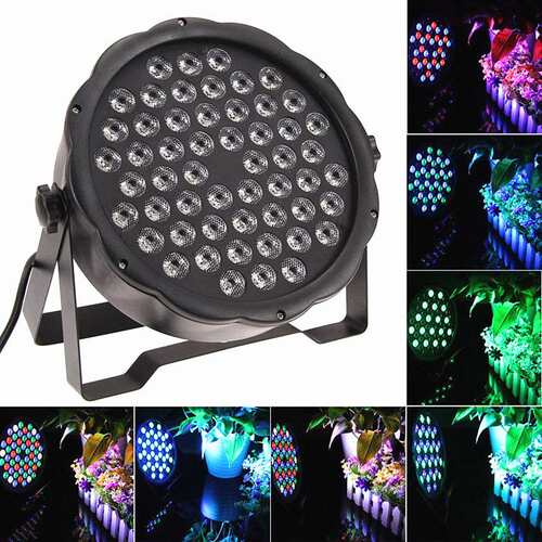 LED54颗帕灯 全彩par灯3合1染色声控帕灯 家用演出节日装饰舞台灯