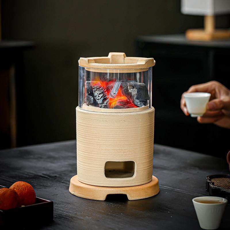 陶瓷碳炉子桌面取暖煮茶炉庭院户外观火炉茶室煮茶手炉小围炉家用