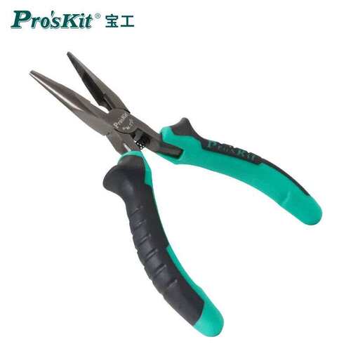 Pro`skit/宝工 PM-736 五金双色有牙尖嘴钳长咀钳套柄夹持钳子