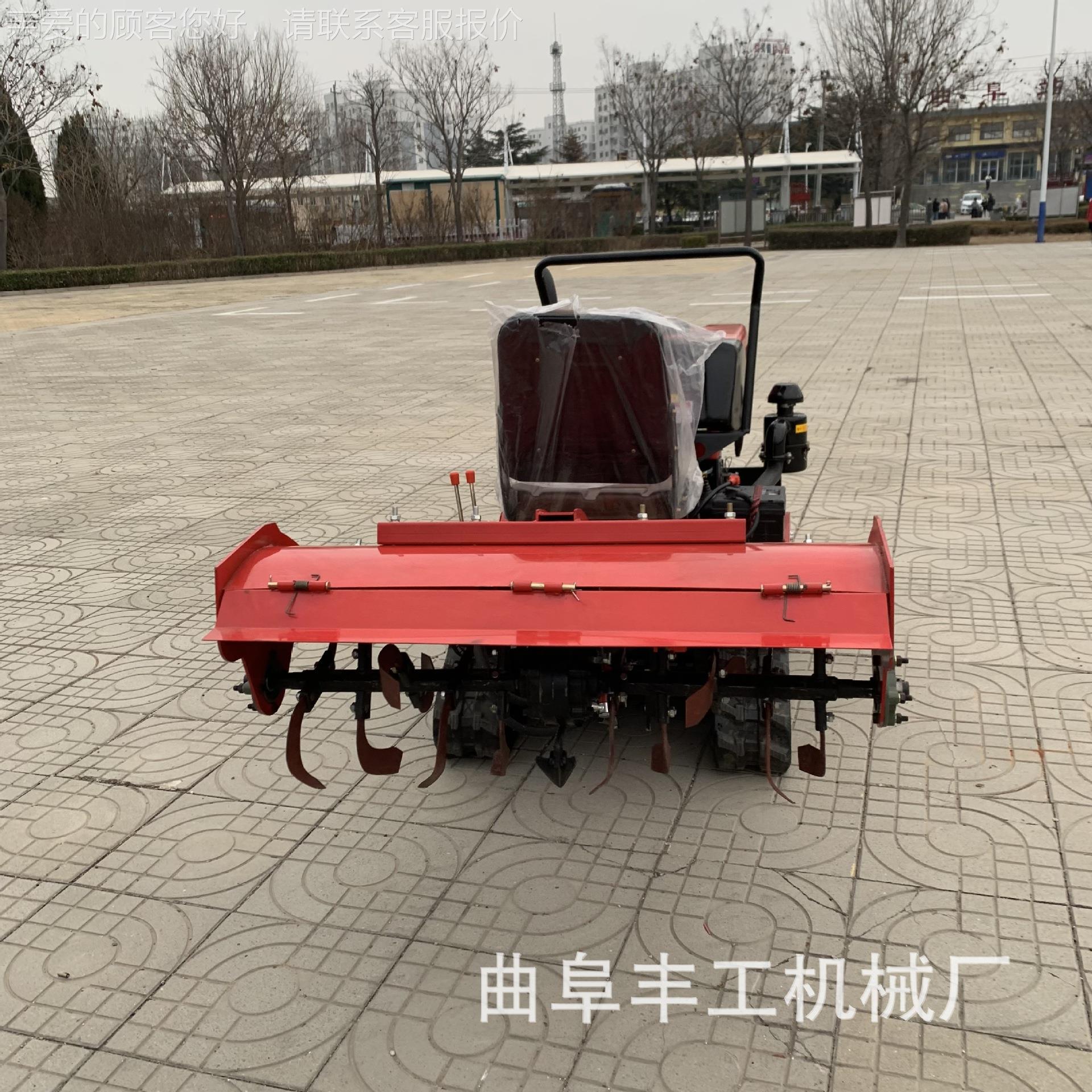 乘坐式履CDD带沟耕机旋机水田50马力开施肥播种小型农用耕田翻土