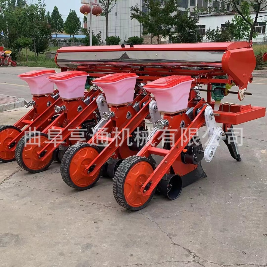 农用种植设备种植4行玉米播种机种肥同播新款四行大豆播种机