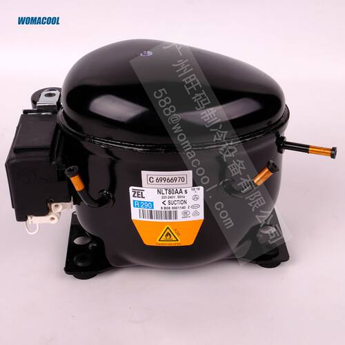 ZEL/扎努西 NLT80AA 冷媒R290 电压220-240V~50Hz 厨房冷柜压缩机