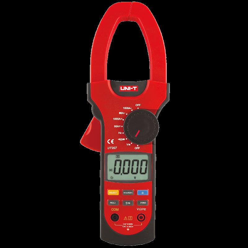优利德UT207/208交直流数字钳形表UT209高精度直流1000A万用表