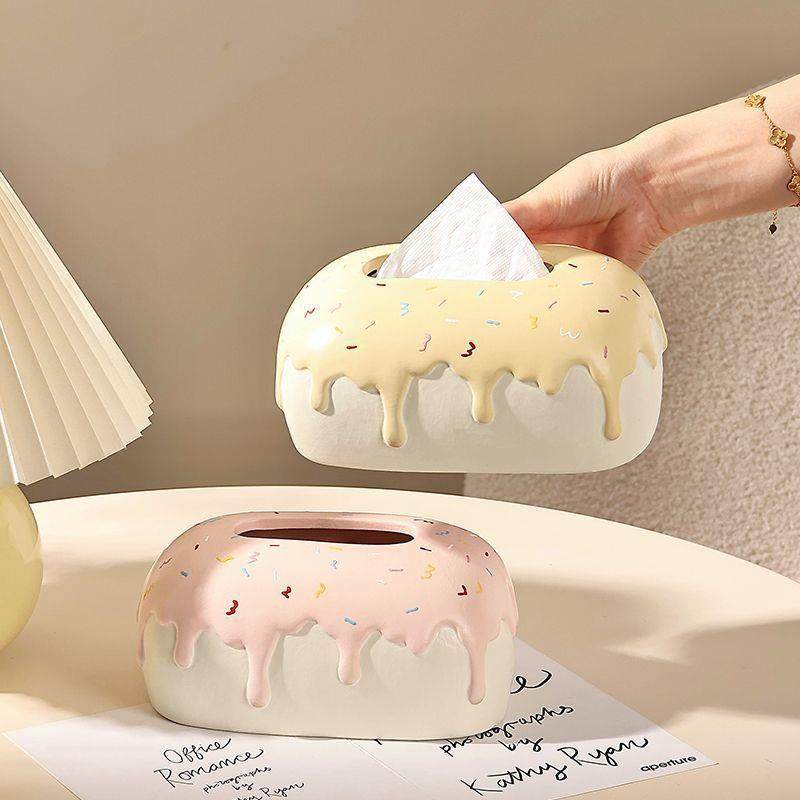 纸巾盒高颜值客厅奶油创意可爱纸盒家用茶几陶瓷桌面收纳盒摆件,电子元器件市场,其它元器件,淘宝优惠券,粉丝福利购,淘宝优惠卷