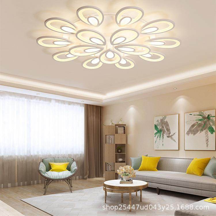 厂家现代简约客厅灯具带光源led吸顶灯 北欧喷漆磨砂卧室灯饰