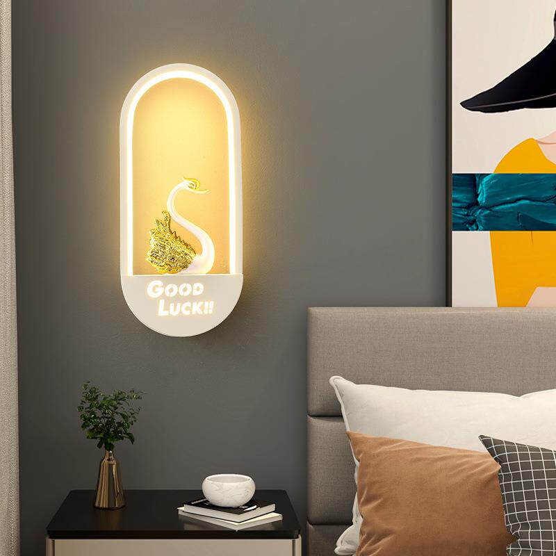 2025年新款网红壁灯简约现代创意卧室床头灯置物台阳台过道室内灯