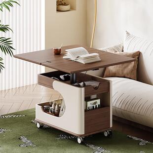 博纯方糖小推车茶几客厅两用家用2025新款轻奢感折叠移动边几