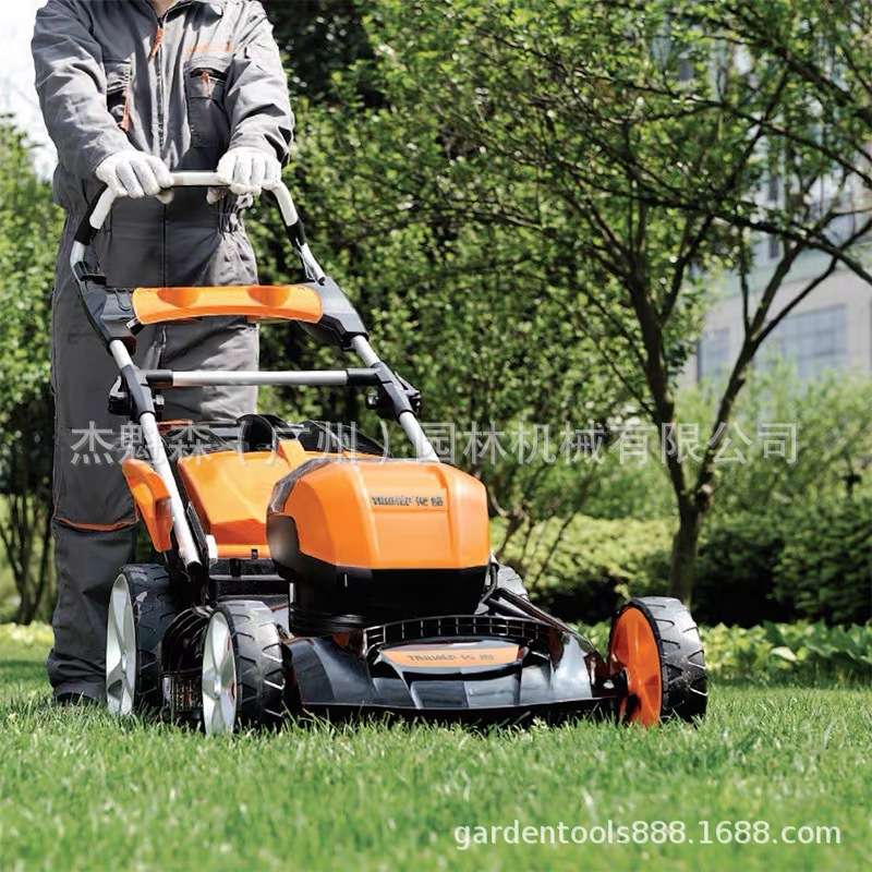 传峰58V 充电式大功率家用电动剪草机手推式 草坪机除草神器