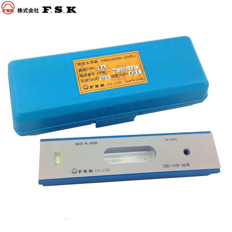 F.S.K精密平行水准器200/0.05mm长条式水平尺6061222型号FLA1-200