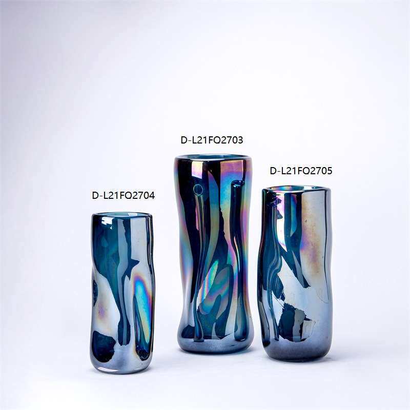 大千新品 创意玻璃果盘花器 现代简约收纳盘 酒柜软装工艺品摆件