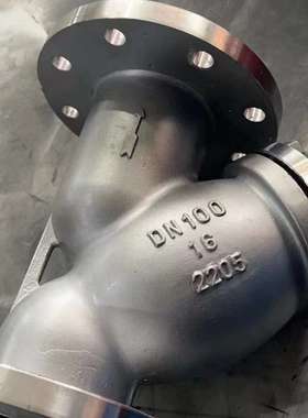 GL41W-16V双相钢2205法兰过滤器 双相钢Y型过滤器 法兰2205过滤器