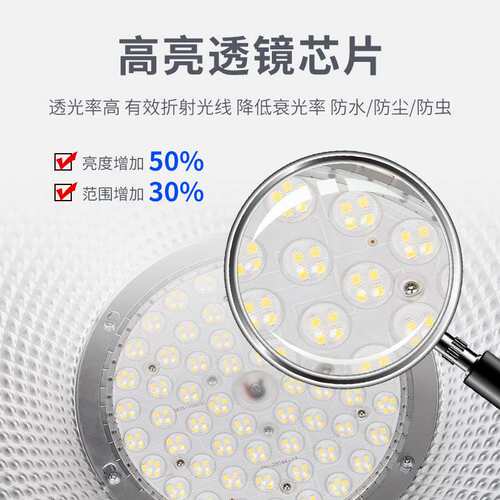 led工矿灯工厂房车间仓库照明灯100W200W大功率工厂仓库天棚吊灯