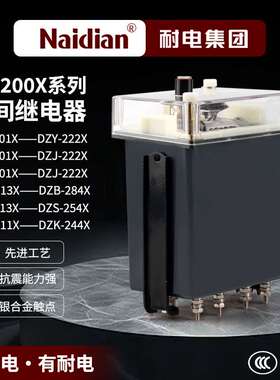 DZ-200X系列中间继电器带信号指示用于电路保护自动控制耐电集团