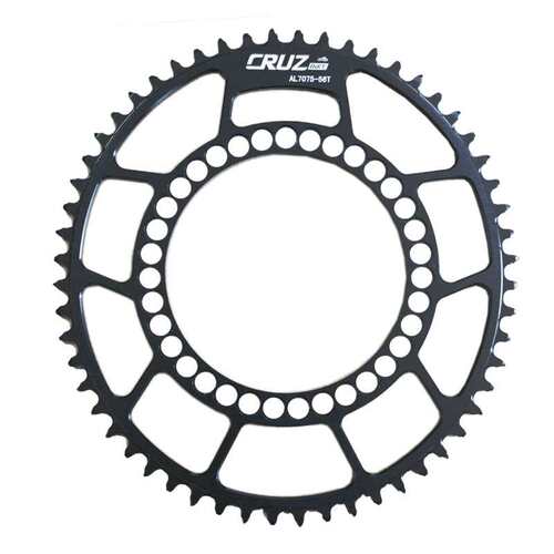CRUZbike BCD130  五爪折叠公路曲柄牙盘椭圆单盘正负齿盘片