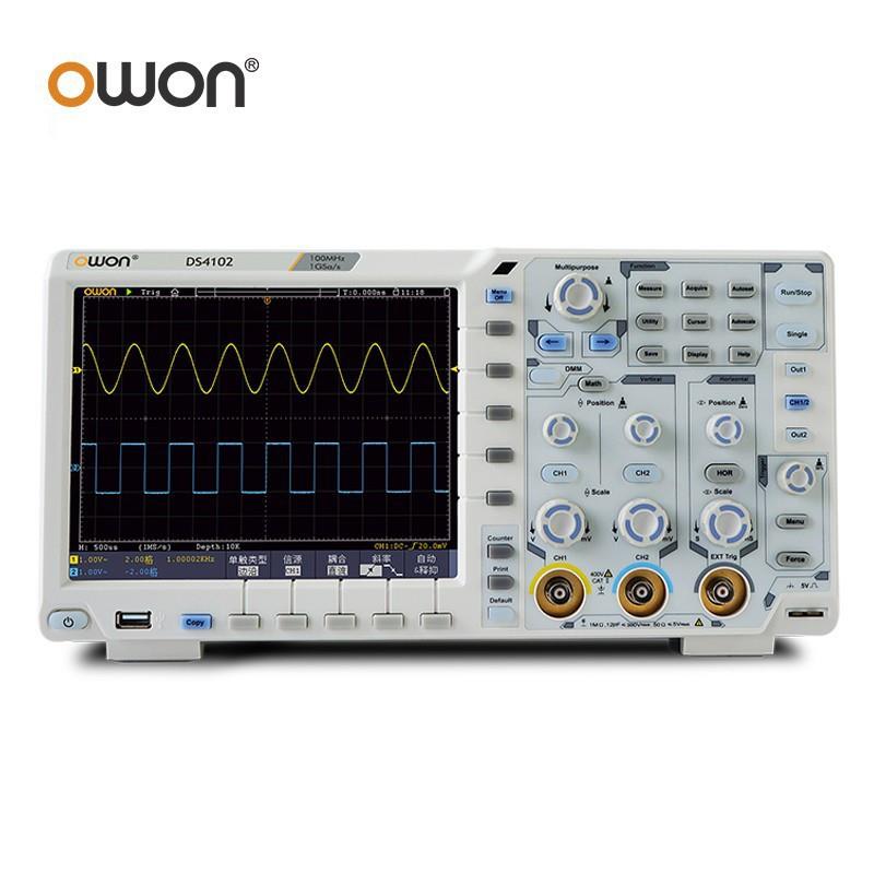 利利普(owon)DS4102数字示波器双通道100M带宽1G采样率20M存储