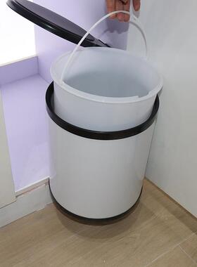 VASE不锈钢橱柜垃圾桶 柜内旋开式垃圾桶 水槽柜隐藏嵌入式垃圾桶