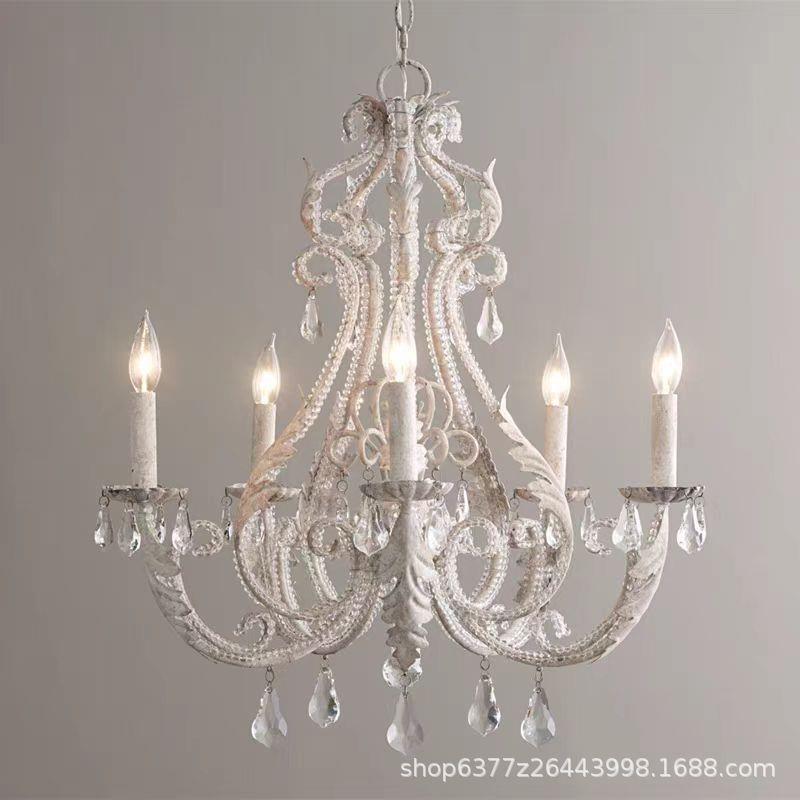 法式吊灯客厅餐厅卧室别墅民宿创意铁艺吊灯厂家婚庆道具装饰灯