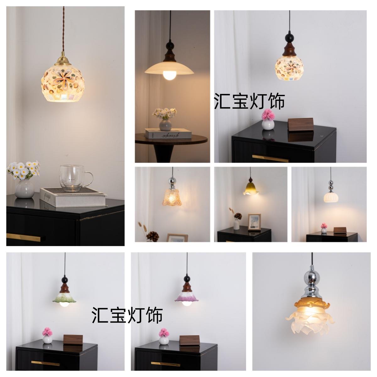 新款合集吊灯设计师壁灯餐厅吧台民宿岛台荷叶造型商铺橱窗小吊灯