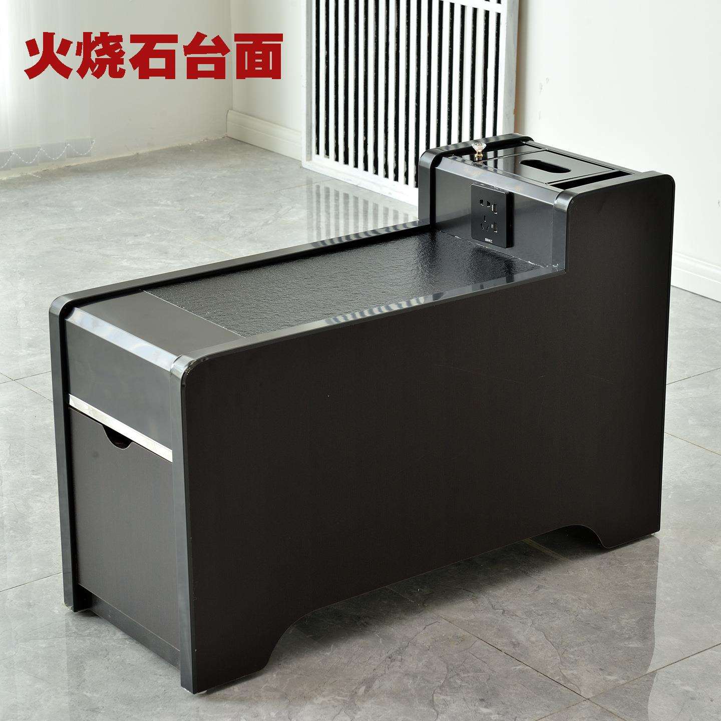 足浴茶几柜足疗沙发边几柜中间茶几经济型充电美甲按摩店商务