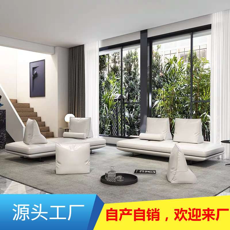 北欧创意无靠背沙发现代小户型床可移动书房卧室贵妃布艺