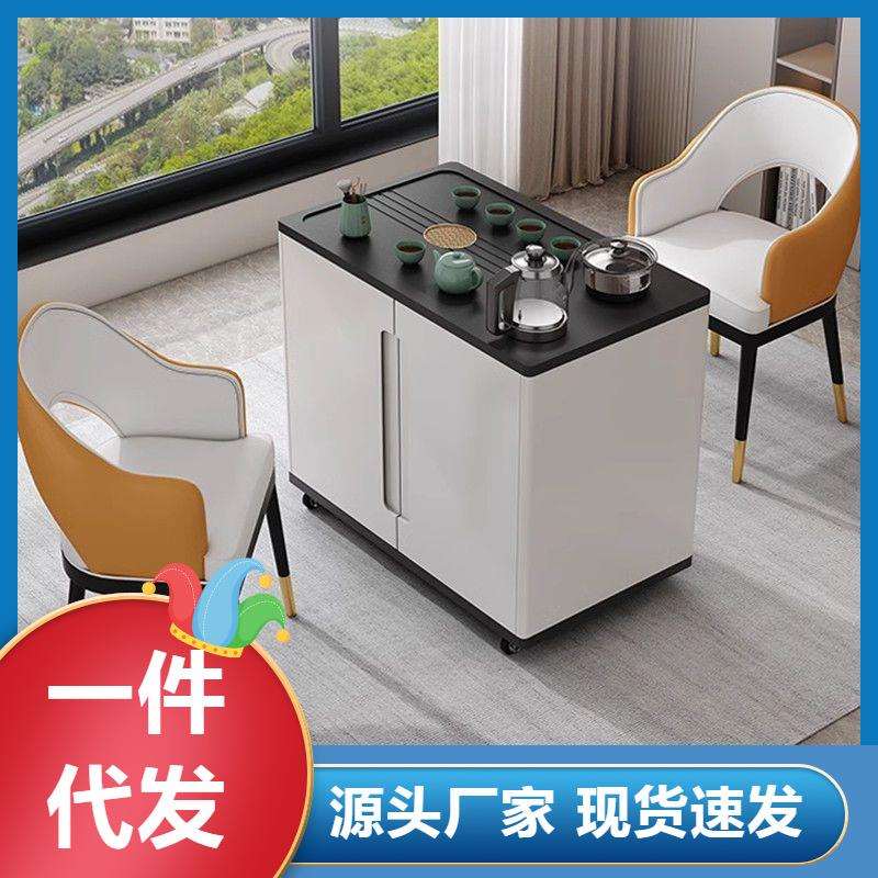 可移动茶台小型茶桌边柜家用沙发边茶车轻奢现代茶几桌阳台泡茶桌