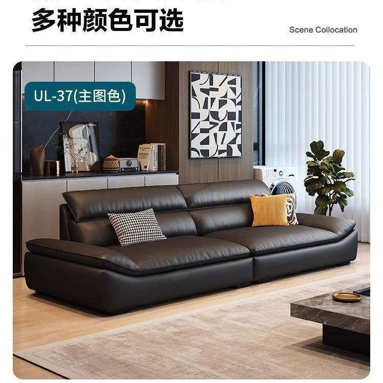 奥克兰帆船布艺沙发意式极简客厅纳帕皮艺超宽坐深懒人设计享悠闲