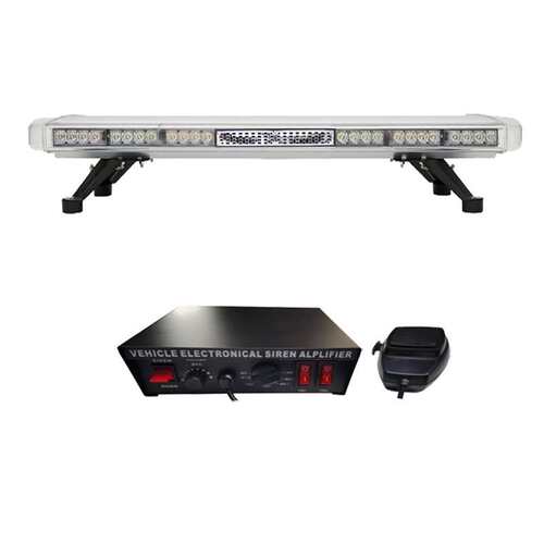 源头工厂信号灯车顶灯条超薄LED爆闪灯0.96米8400-4C+喇叭一体机