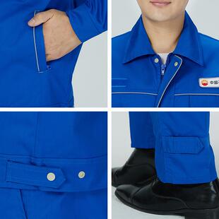 新款红色中国石油工作服套装网格耐磨防静电厂服加油站油田劳保服