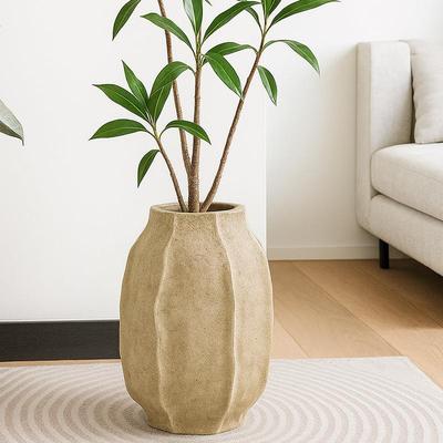 北欧创意设计蒴果花盆磨砂复古大号客厅绿植民宿落地装饰摆件