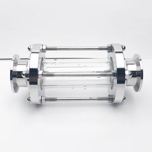 盼特快装管道视镜304不锈钢卫生级观察卡箍式316带保护罩玻璃视盅