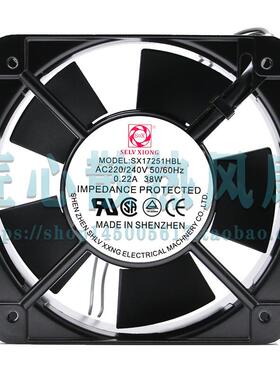 MODEL:SX17251HBL AC220/240V 0.22A 38W 工业机箱机柜 散热风扇