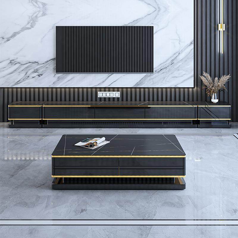 意式岩板电视柜茶几组合轻奢客厅茶几北欧现代简约黑白色地柜烤漆,鲜花速递/花卉仿真/绿植园艺,割草机/草坪机,淘宝优惠券,粉丝福利购,淘宝优惠卷