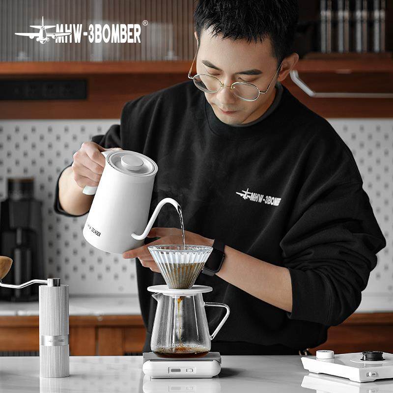 MHW-3BOMBER轰炸机刺客手冲壶家用温控电热水壶烧水壶手冲咖啡壶
