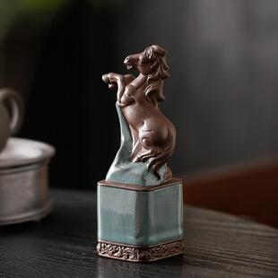 陶瓷十二生肖摆件全套工艺品兔马狗鼠牛虎龙蛇羊猴鸡猪属相饰品