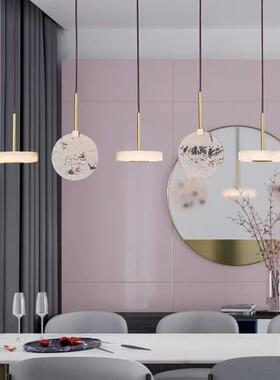 现代简约客厅吊灯个性创意餐厅灯设计师款大理市轻奢LED吧台灯具