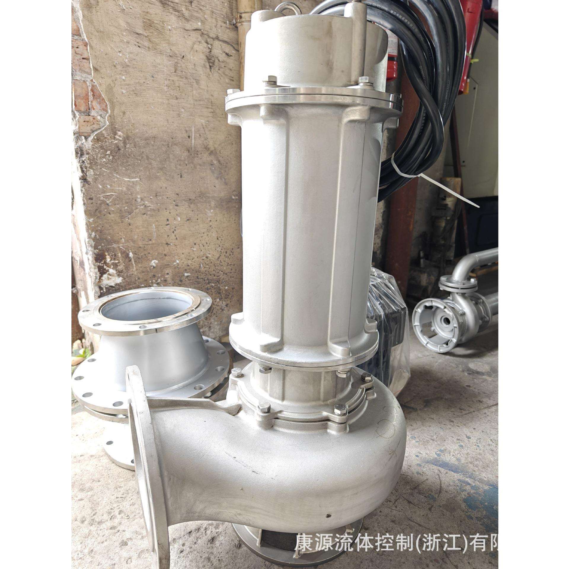 304不锈钢污水泵380V耐酸碱防腐蚀220V无堵塞切割化 工潜水排污泵