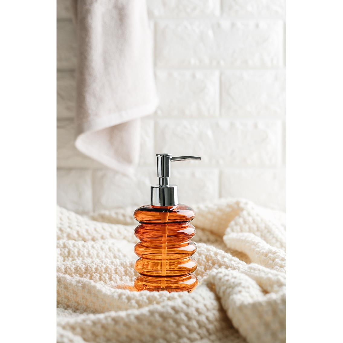 妙HOME 玻璃分液器 浴室件套乳液瓶手作透明洗手液分装皂液器琥珀