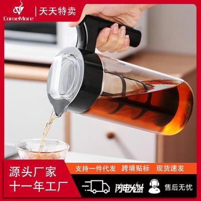 大容量家用冷水壶耐高温冷泡杯咖啡壶冷泡壶冰箱高硼硅玻璃冷萃壶