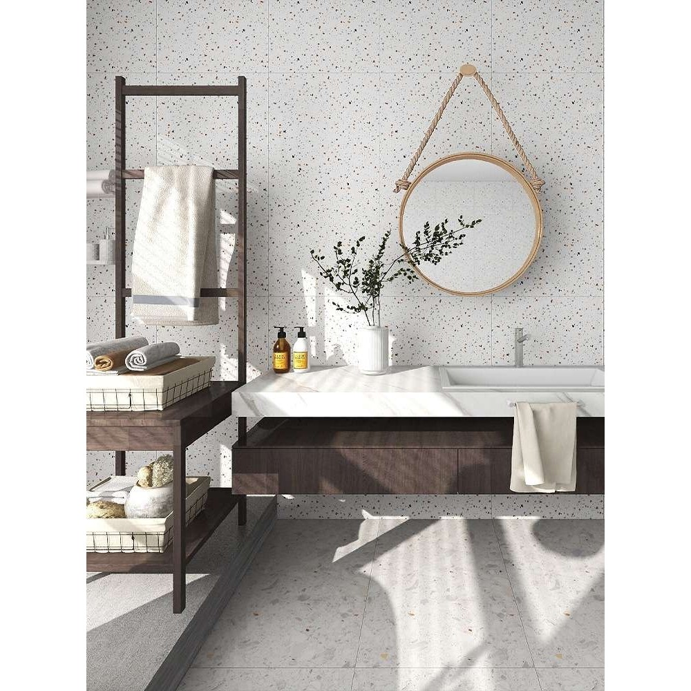 彩色通体水磨石地砖600x1200客餐厅仿古砖商铺亮光防滑瓷砖墙