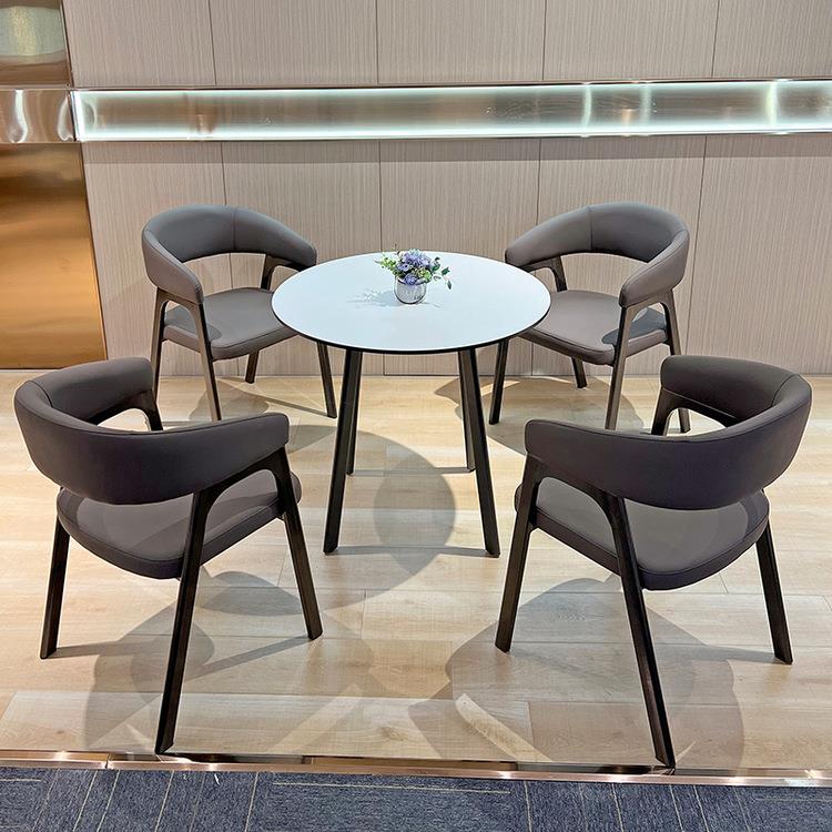 洽谈桌椅组合一桌四椅办公接待会客桌售楼部小圆桌奶茶店北欧餐桌