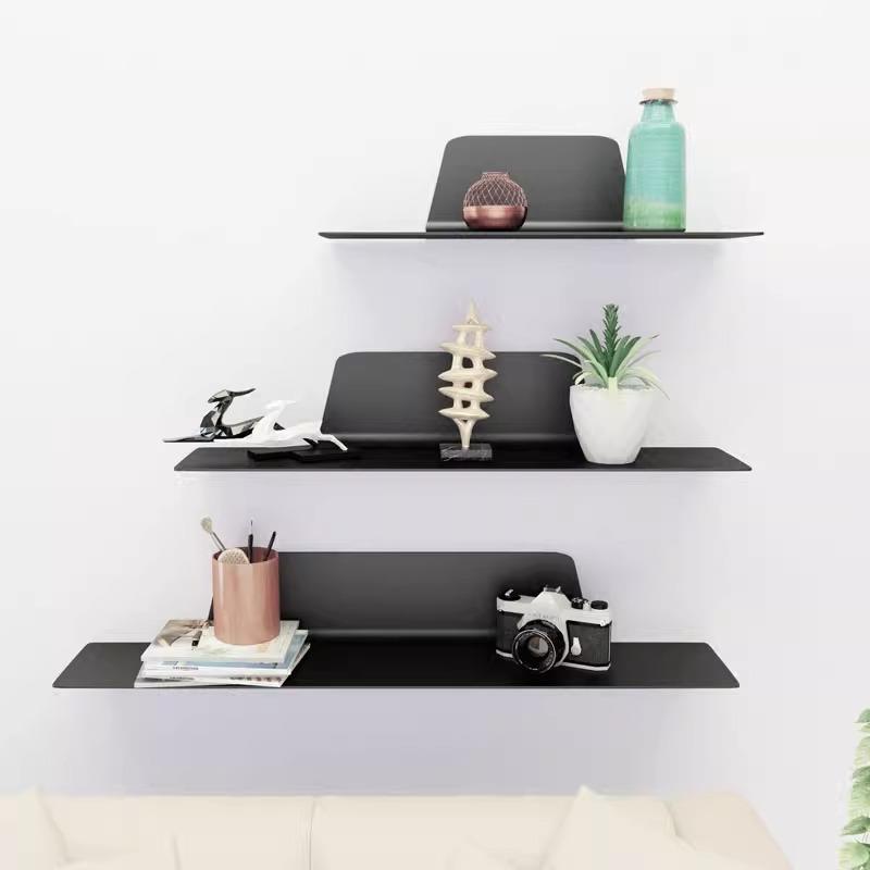 壁挂家居产品展示铁艺装饰隔层板书报摆件客厅浴室一字墙上置物架