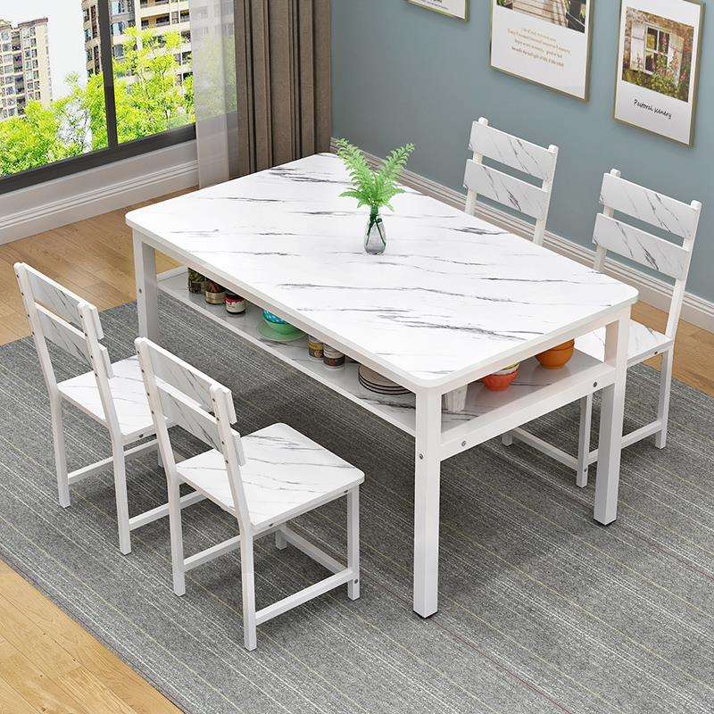 L7双层餐桌椅组合长方形小户型桌子家用简约现代4人6人经济饭桌储