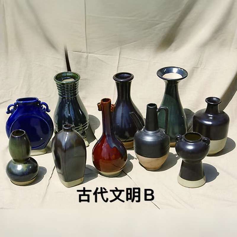 美术静物陶瓷流光溢彩A素描写生教具画室陶罐10件套画室专用