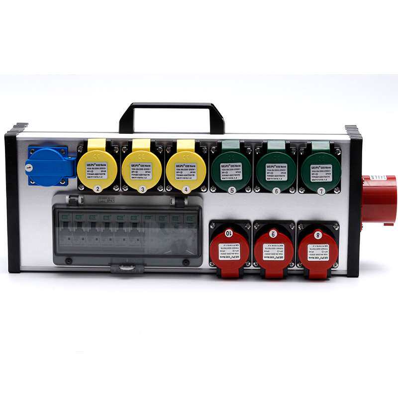 9路配电箱电源盒电源箱舞台演出LED大屏灯光音响便携式配电直通箱