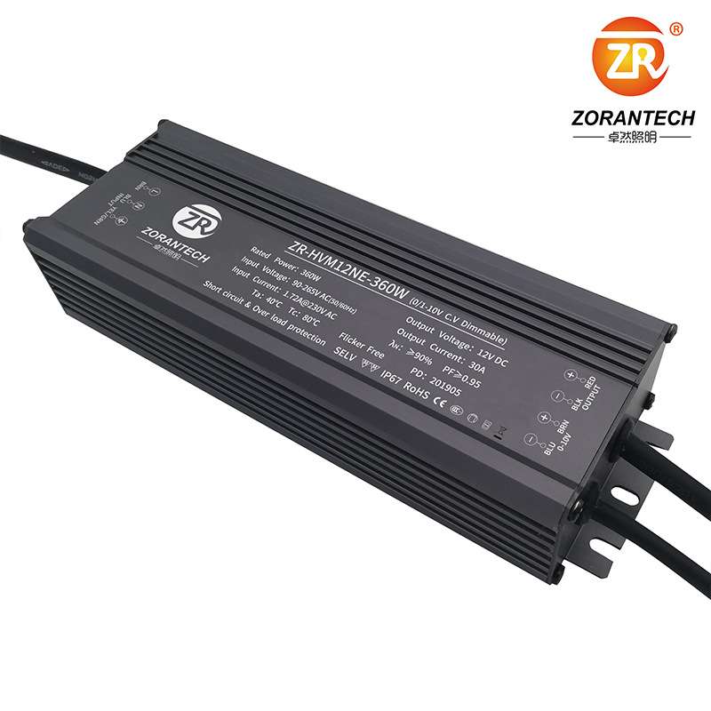 0/1-10V调光电源360W吊灯12V30A恒压LED防水电源PWM调光驱动电源