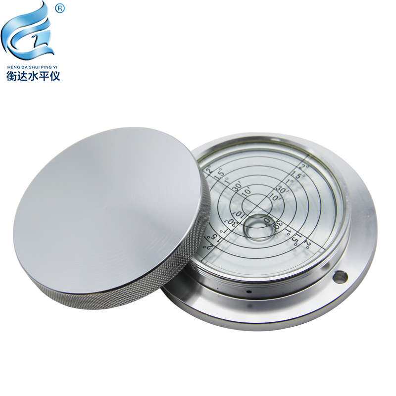 吊车水平仪螺纹带盖金属法兰工程机械水准仪万向高精度水平气泡珠