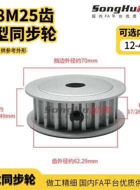 松虎EBL61-S8M400-25-A-P-d12至40孔现货同步轮S8M同步带轮齿轮